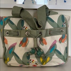 Chanel canvas and leather leather tote